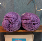 Herrschners Afghan Yarn 2 Ply Grape Purple Acrylic 2 Skein Lot