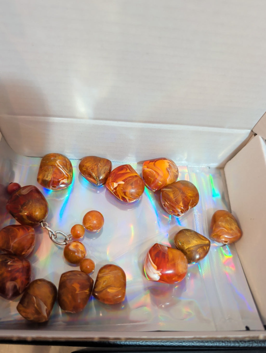 Baroque Tortoise Pre-Drilled Plastic Beads 2oz Boho Craft Lot