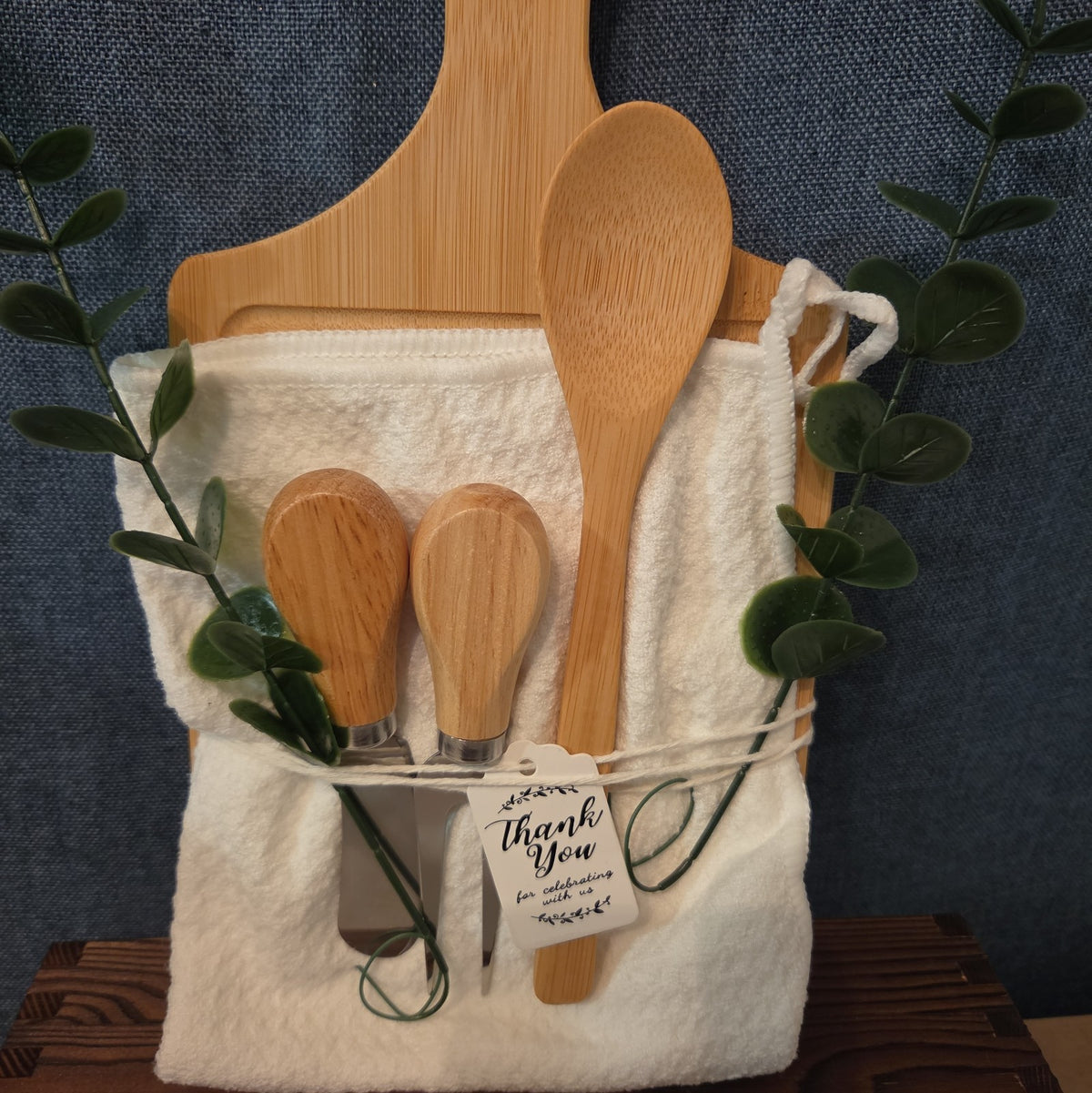 Natural Wood Charcuterie Board 6Pc Farmhouse