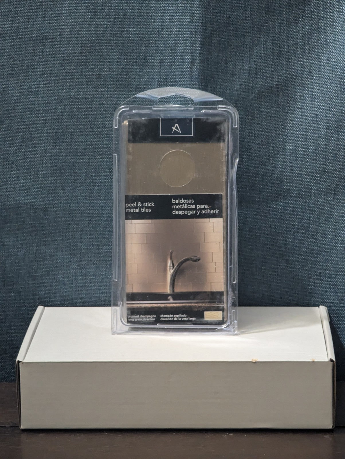 Aspect 3x6" Peel & Stick Metal Tile Brushed Champagne | A52-51 | 8 Pack 1 Sq Ft