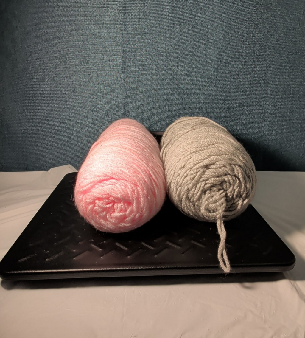 Assorted Yarn 12oz Baby Pink & Light Grey Silver Crochet Knitting Destash