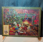 Vintage Lang Christmas Puzzle 500 pc Factory Sealed New Pop Up Easel Box 1982