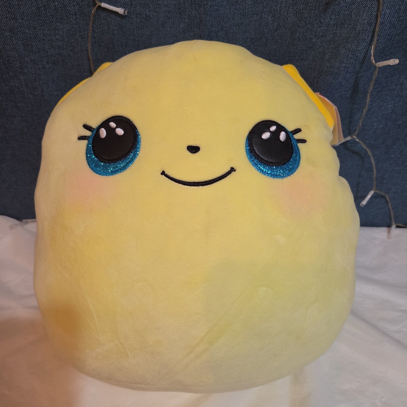 TY Squish-a-Boos Buttercup 10in Yellow Bear Plush Pillow 2021 NWT
