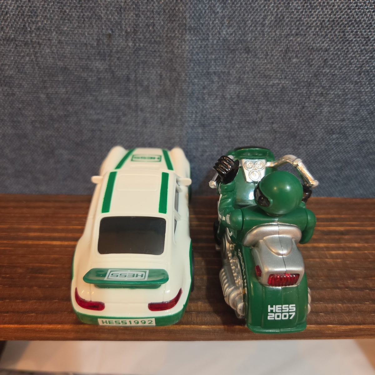 HESS Toy Lot 1992 Race Car & 2007 Motorcycle Plastic