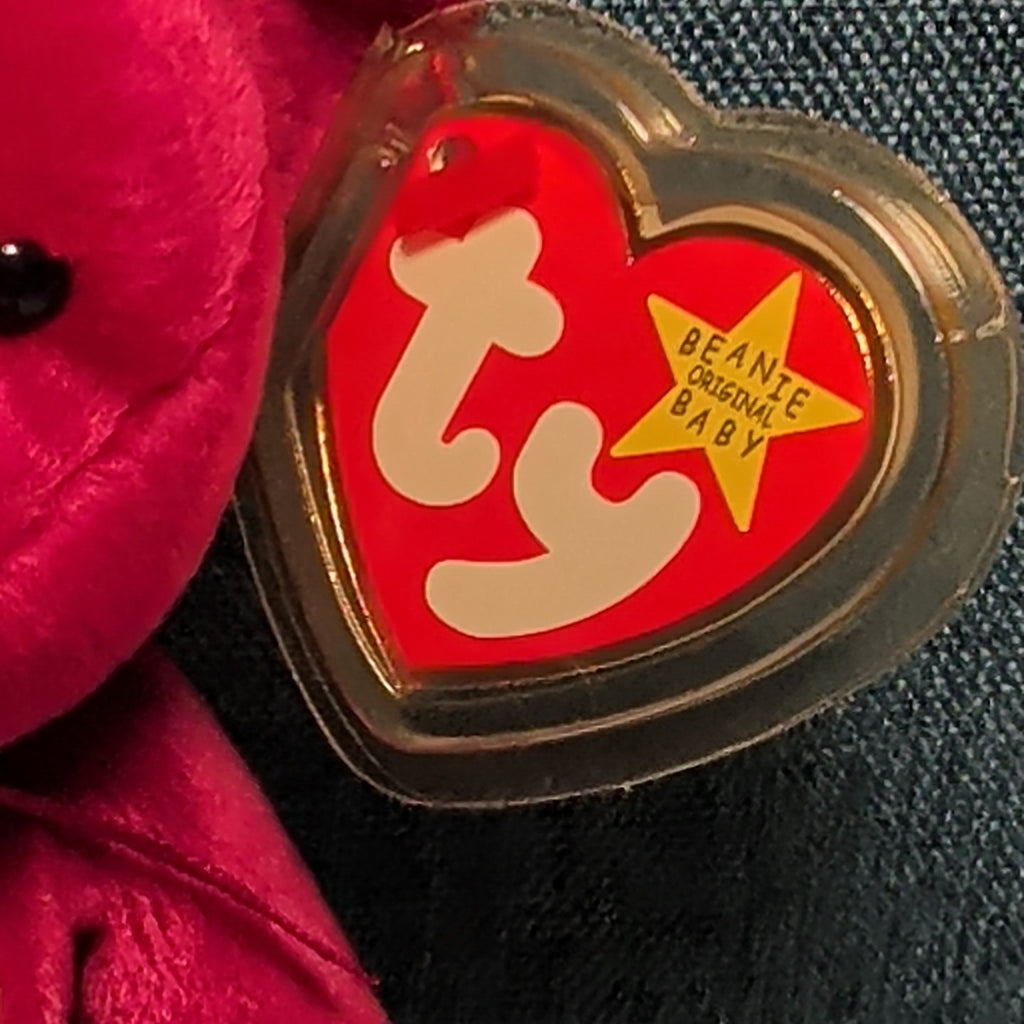 Valentina Ty Beanie Baby 1998 Retired Valentine Bear with Tag Protector Vintage