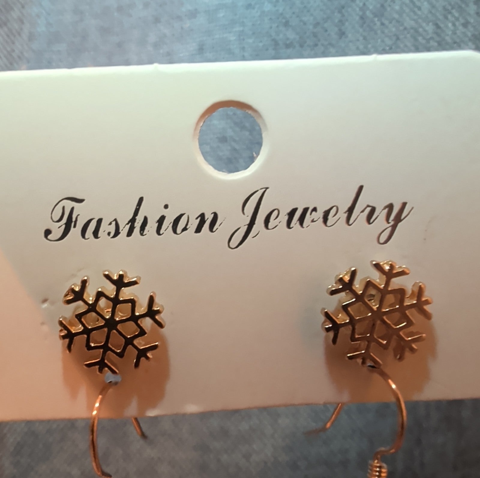 Christmas Stocking Snowflake Earring 2-Pair Set Enamel Gold-Tone Holiday NEW