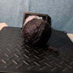 Loops & Threads Dewdrops Yarn #14 Jet Black Sequins Mohair Bulky DISCONTINUED