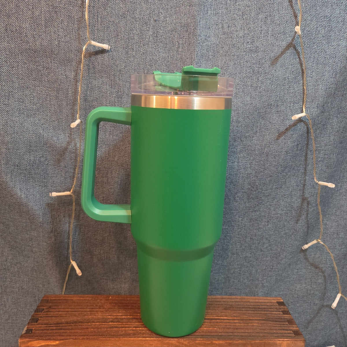 Holly Dolly Christmas 40oz Tumbler Green Stainless Travel Mug