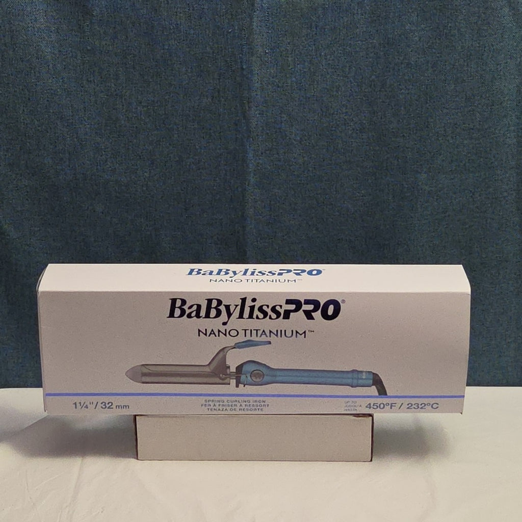 BaBylissPRO Nano Titanium 1.25" Curling Iron BNT125S New Open Box Professional
