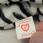Ty Beanie Baby Blizzard White Tiger 1996 DOB Retired Stuffed Animal MWMT 04163