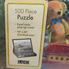Vintage Lang Christmas Puzzle 500 pc Factory Sealed New Pop Up Easel Box 1982