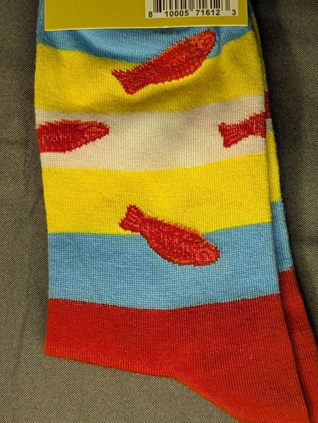Odd Sox Swedish Fish Socks Crew Novelty Candy Licensed
