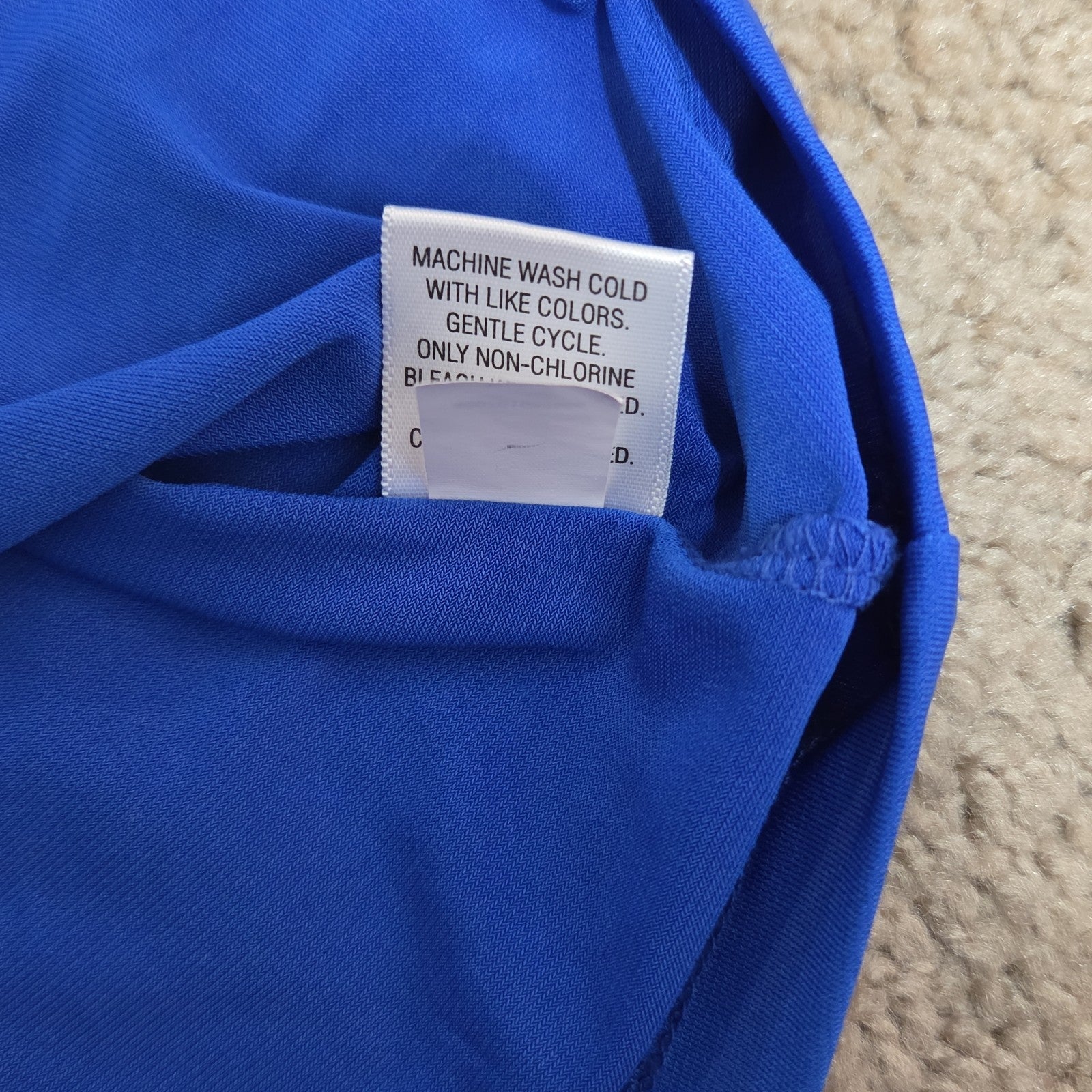 Dana Buchman Draped Neck Blue Sleeveless Top Blouse Gently Used Large
