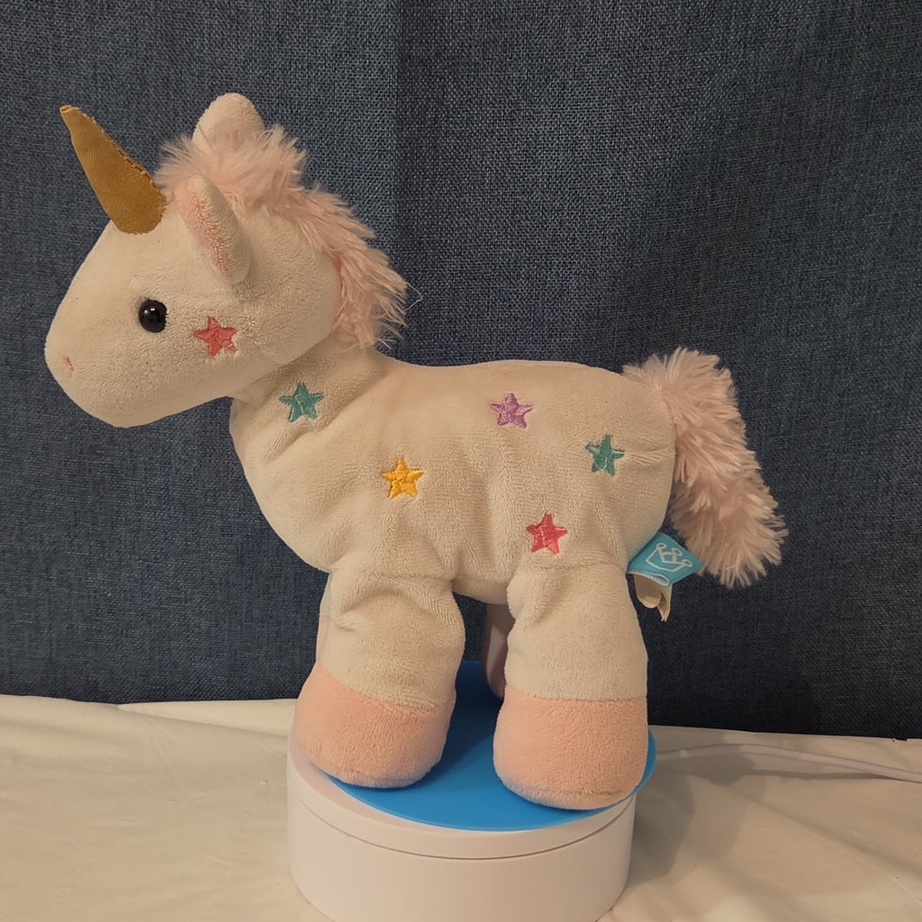 Manhattan Toy White Pink Unicorn Plush Rainbow Stars