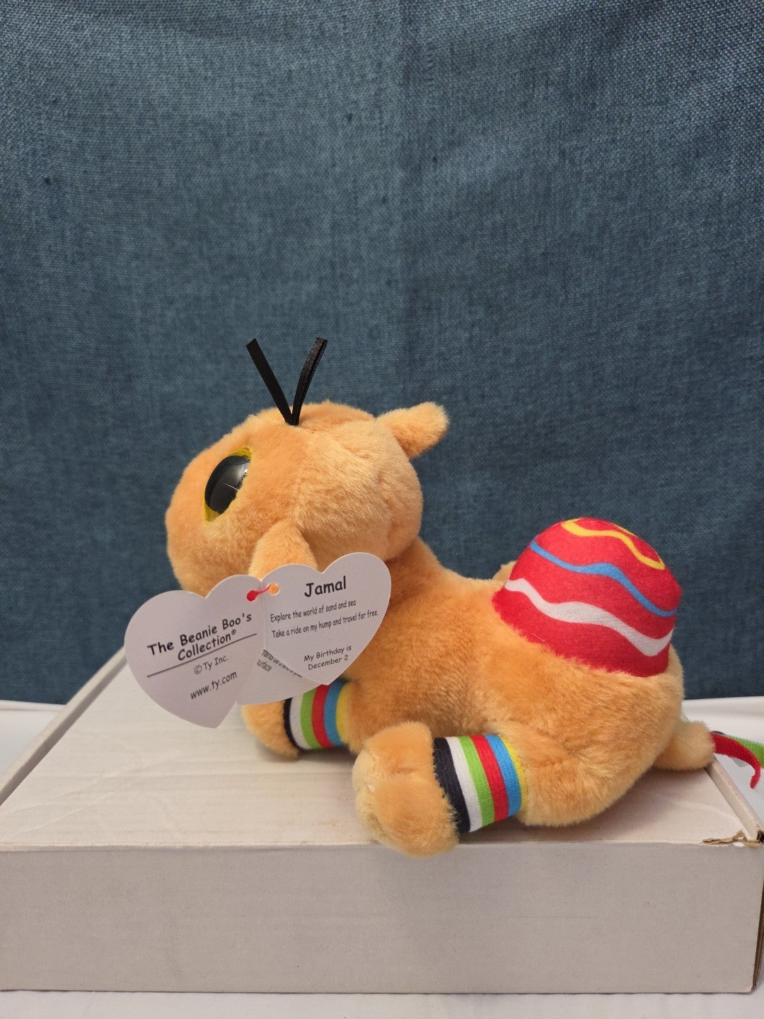 Ty Beanie Boos Jamal Camel 6" Plush Gold Glitter Eyes Retired 2014 MWMT 36155