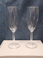 Set of 6 Classic Champagne Flutes | 6oz Trumpet Shape | Elegant Clear Glass Stem
