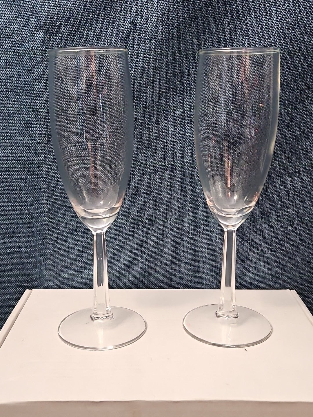 Set of 6 Classic Champagne Flutes | 6oz Trumpet Shape | Elegant Clear Glass Stem