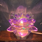 Flower Touch Lamp Glass Oil Warmer Multicolor