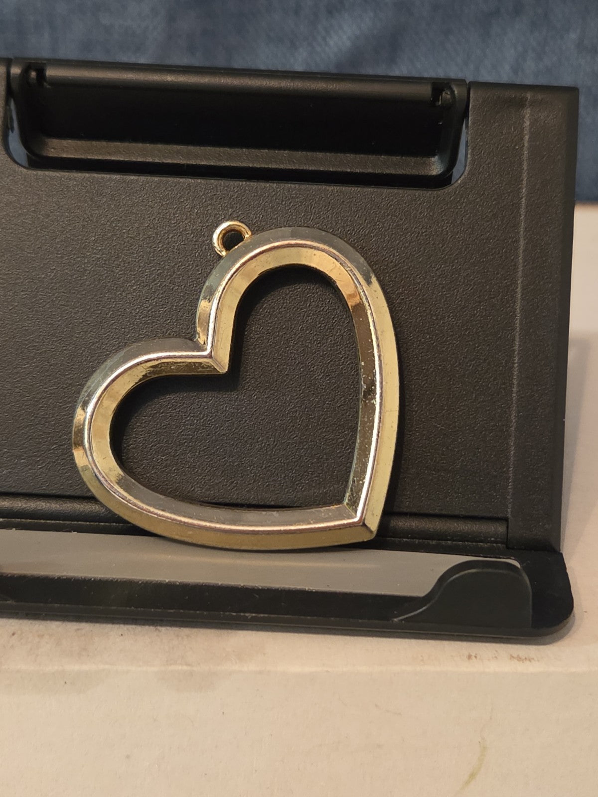 Open Heart Pendant Charm Silver Tone Vintage Y2K Vibe