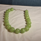 Chunky Bead Necklace Marbled Green Acrylic Retro Y2K PreOwned