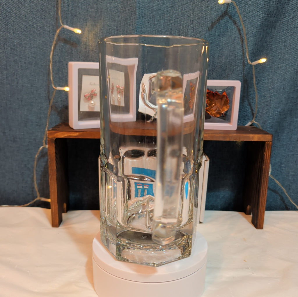Libbey Gibraltar Super Mug 8-Inch Heavy Glass Beer Stein Vintage