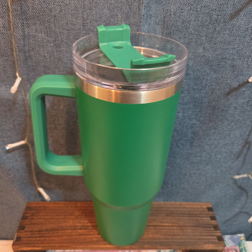Holly Dolly Christmas 40oz Tumbler Green Stainless Travel Mug
