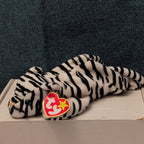 Ty Beanie Baby Blizzard White Tiger 1996 DOB Retired Stuffed Animal MWMT 04163