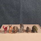 Plastic Animal Figures Toy Lot 24pc Safari Farm Zoo Animals