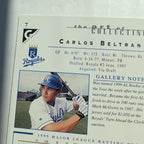 2000 Topps Gallery Carlos Beltran #7 Royals Canvas 1999 ROY HOF Vibe