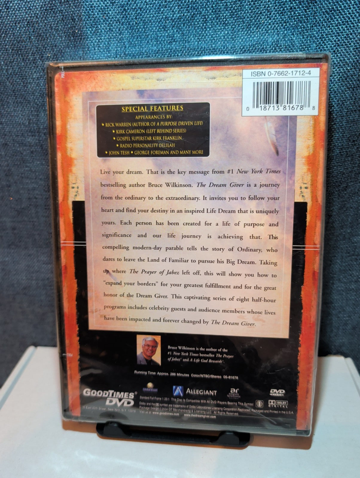 The Dream Giver DVD 2004 Bruce Wilkinson Faith Parable Factory Sealed New