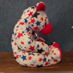 Ty Beanie Baby Red Patriotic Star Bear Plush 2003