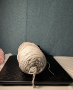 Assorted Yarn 12oz Baby Pink & Light Grey Silver Crochet Knitting Destash