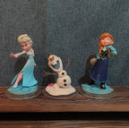 Disney Infinity Frozen 3 Figure Lot Elsa Anna Olaf PVC Loose