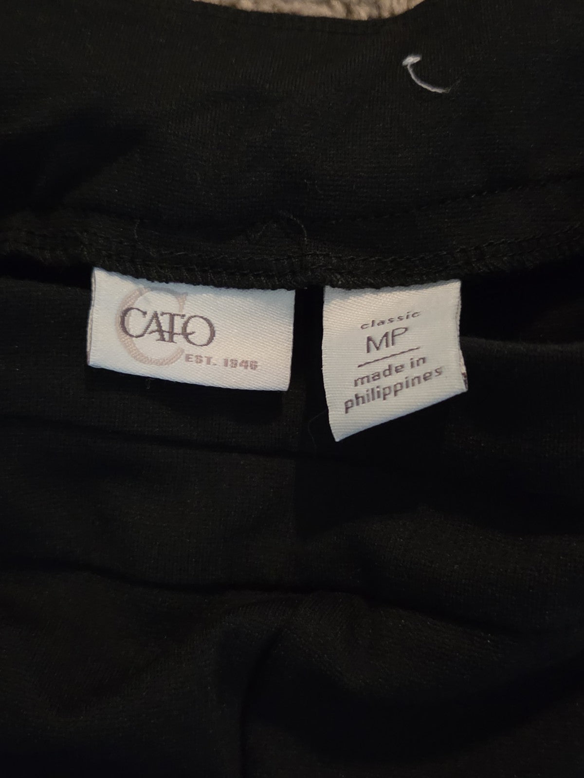 Cato Black Slacks Womens MP Classic Stretch Pull On Pants Comfort