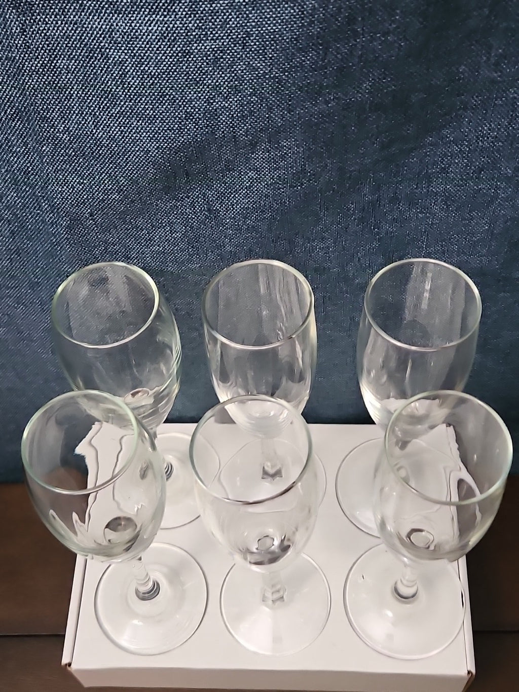 Set of 6 Classic Champagne Flutes | 6oz Trumpet Shape | Elegant Clear Glass Stem