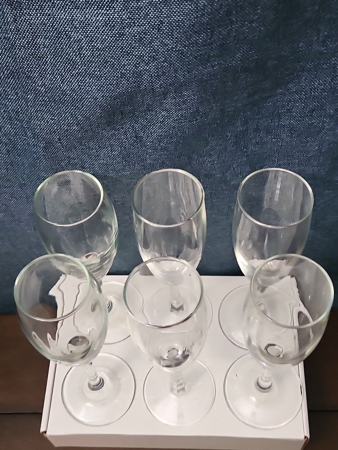 Set of 6 Classic Champagne Flutes | 6oz Trumpet Shape | Elegant Clear Glass Stem