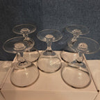 Tiffin Franciscan Brookmar Platinum Rim Champagne Coupe Sherbet Glass Set of 5