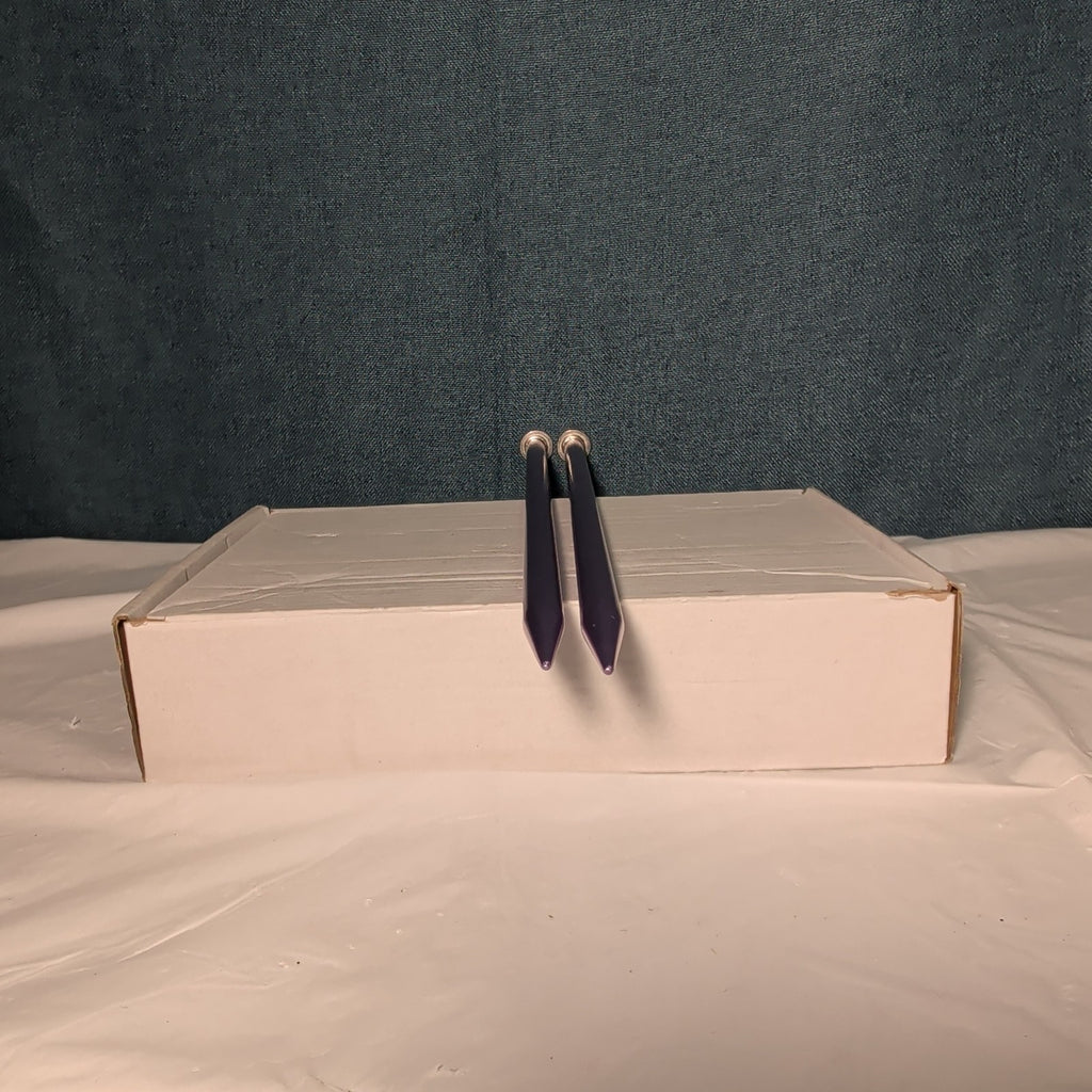 Boye Size 5 Aluminum Knitting Needles 14 Inch Straight Pair Purple Vintage 6328
