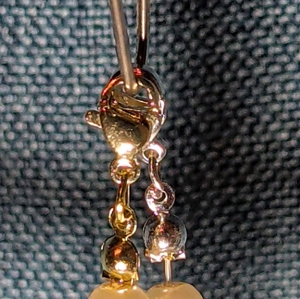 Faux Pearl Purse Charm Gold Silver Tone Letter U