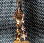 Faux Pearl Purse Charm Gold Silver Tone Letter U