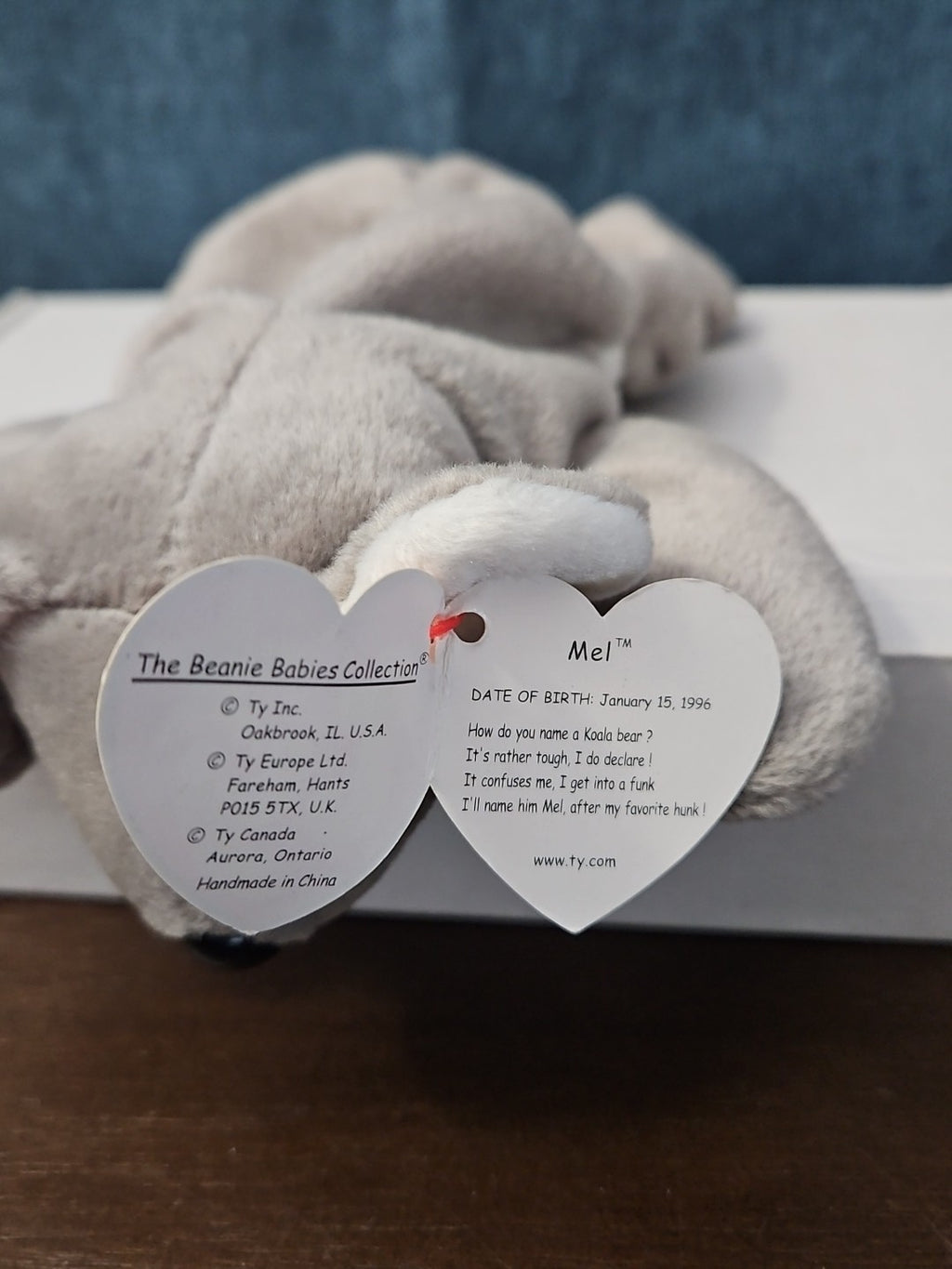 Ty Beanie Baby Mel the Koala | 1996 Vintage Plush | PE Pellets | 5th/6th Gen Tag