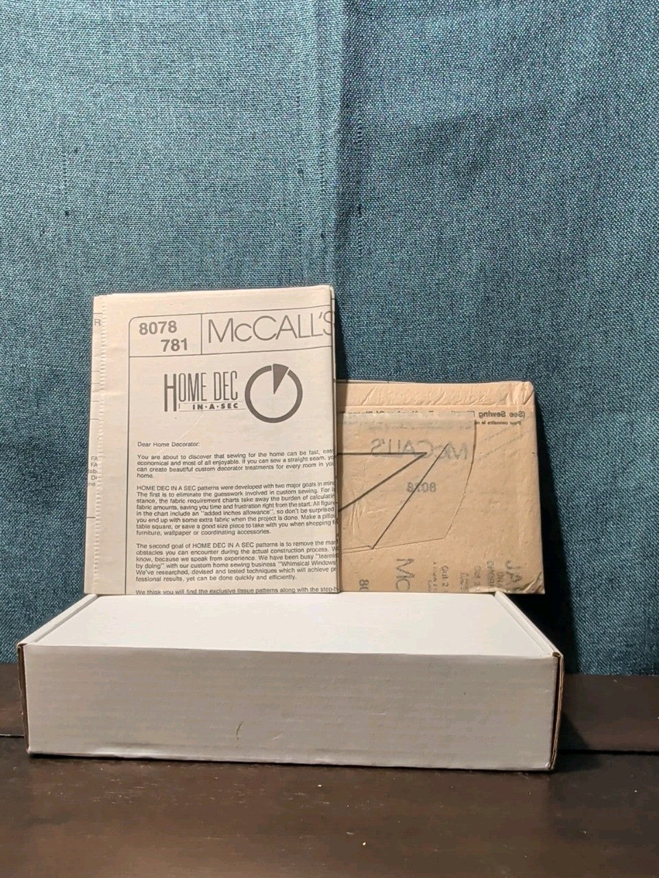 Vintage 1995 McCalls 8078 Home Dec In A Sec Window Treatment Swag Valance UNCUT