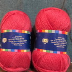 Herrschners Afghan Yarn Lot 2 Skeins 2 Ply  Grapefruit Acrylic 220 Yards Each
