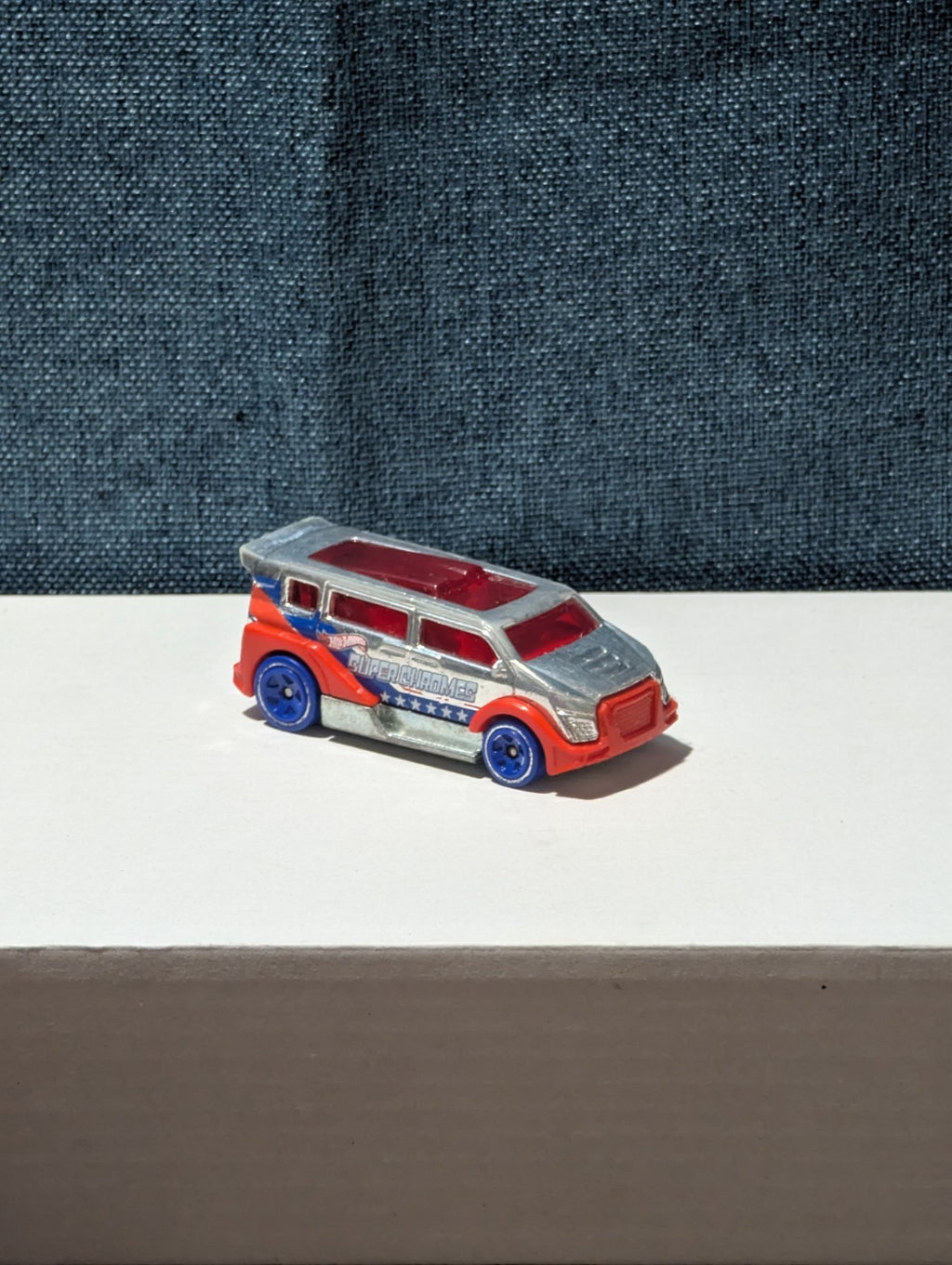 Hot Wheels Speed Box (2012) | Red White & Blue "Super Chromes" |Diecast Van