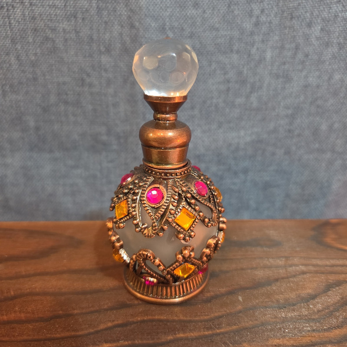 Men's Jeweled Bronze 15ml Bottle w Body Oil Vintage Style | Pick Your Scent