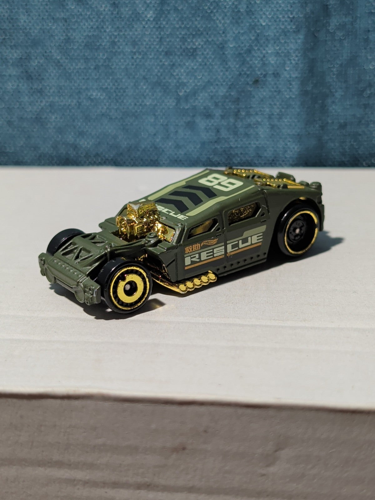 Hot Wheels Lethal Diesel | 2020 HW Rescue "Artichoke Green" | Matte & Gold