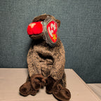 Cheeks Ty Beanie Baby 1999 Retired Baboon Monkey with Tag Protector NEW