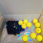 Mixed Pre-Drilled Round Plastic Beads 3oz Lot Pink Yellow Blue Craft