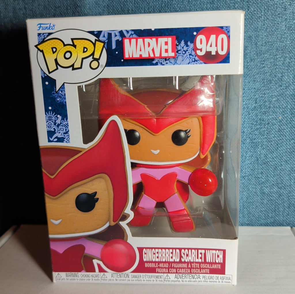 Funko Pop! Marvel Gingerbread Scarlet Witch 940 with Protective Case