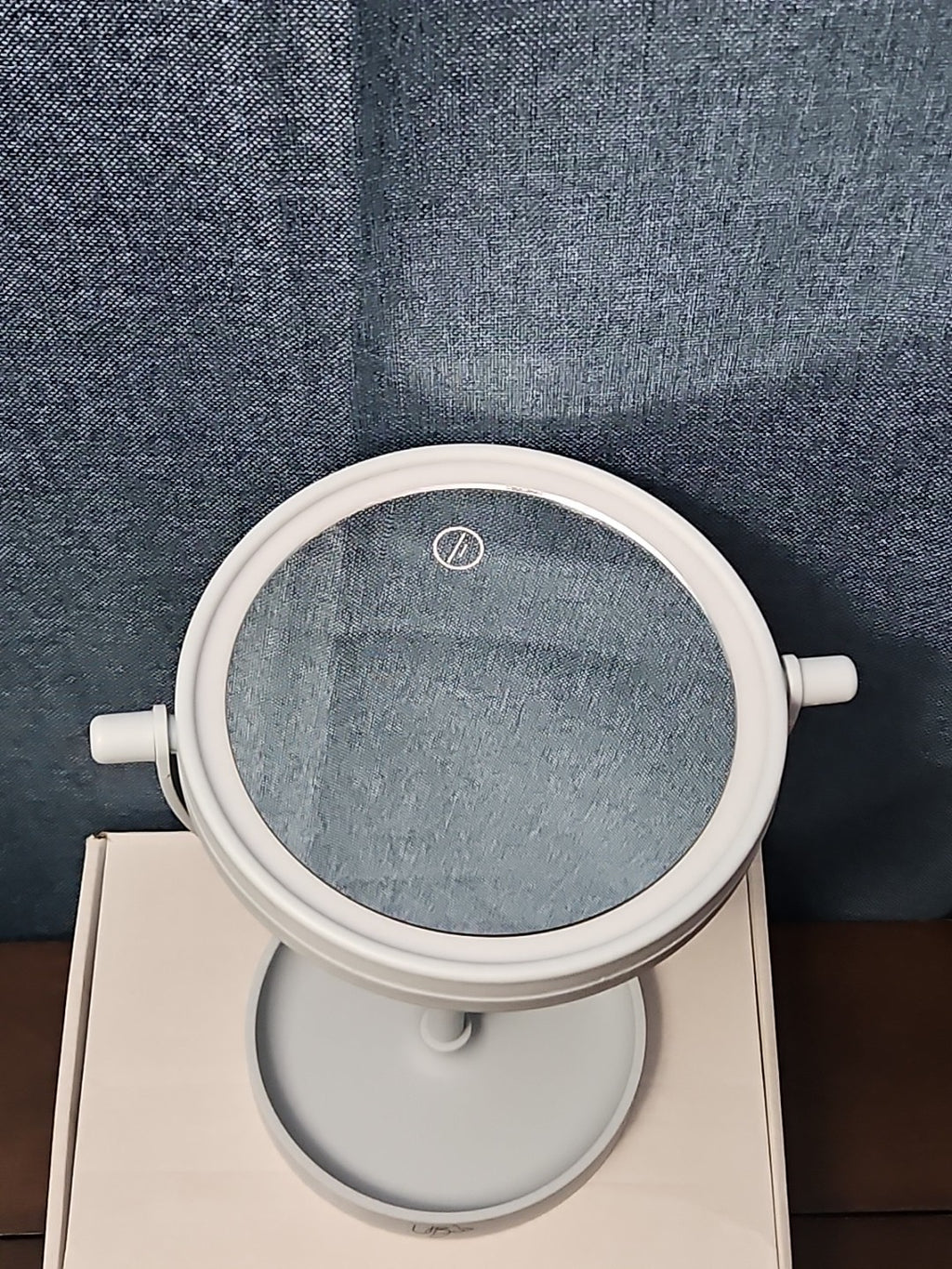 LED Tabletop Vanity Mirror 8.5" Round Makeup Mirror Jewelry Tray Base | Tested